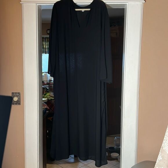 Land’s End Black Long Swim Cover-Up Dress | Size 2X - Picture 1 of 6